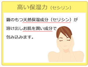 高い保湿力(セリシン)