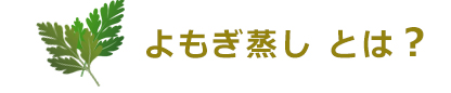 よもぎ蒸しとは