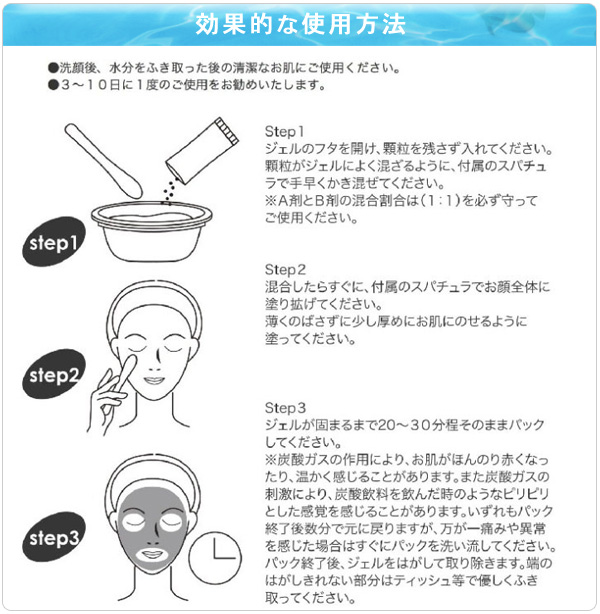 SPAトリートメント　CO２ジェリー 使用方法