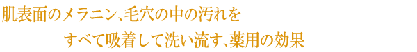 くすみ肌も毛穴の中の汚れも一掃、しっかり薬用の効果