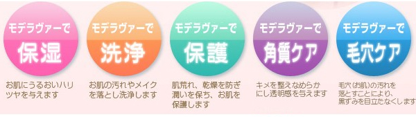 モデラヴァーで 保湿 洗浄 保護 角質ケア 毛穴ケア