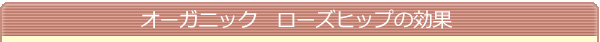 オーガニック　ローズヒップ　の効果