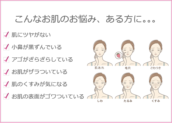 絹の肌　洗顔パフ　こんなお肌のお悩み、ある方に