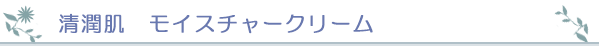 清潤肌　モイスチャークリーム